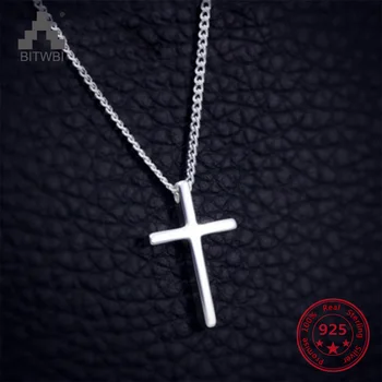 

2018 Hot Sale S 925 Sterling Silver Fashion Simple Cross Pendants Necklace