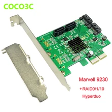 Микросхема Marvell 4 порта SATA 6 Гбит/с PCI Express контроллер карты PCI-e для SATA 3,0 конвертер RAID 0 RAID 1 RAID10 и HyperDuo
