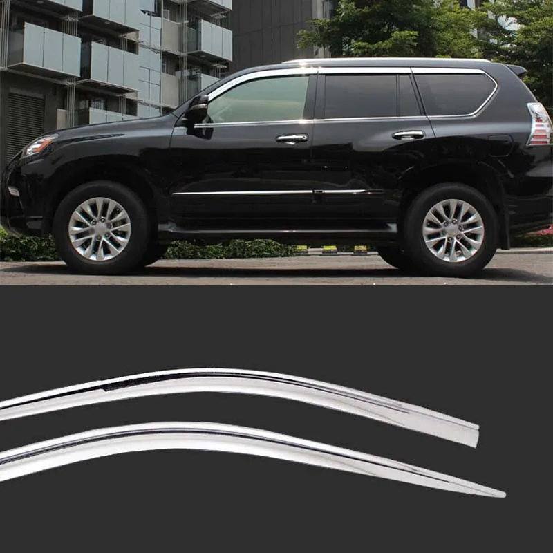 1 Set Brand New Chrome Side Vent Sun Shade Window Visors Rain Guard