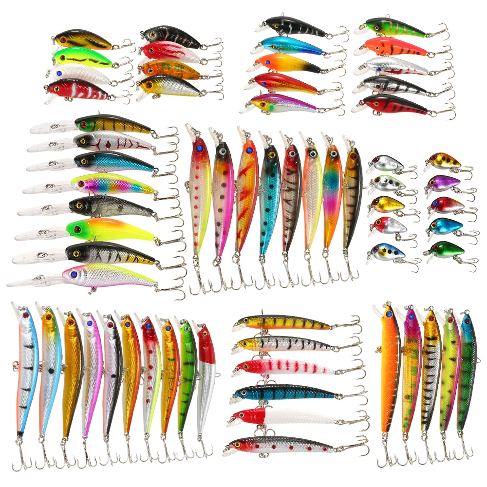 Buy 65pcs Mixed Fishing Lure Set Kit Winter Ice Fish