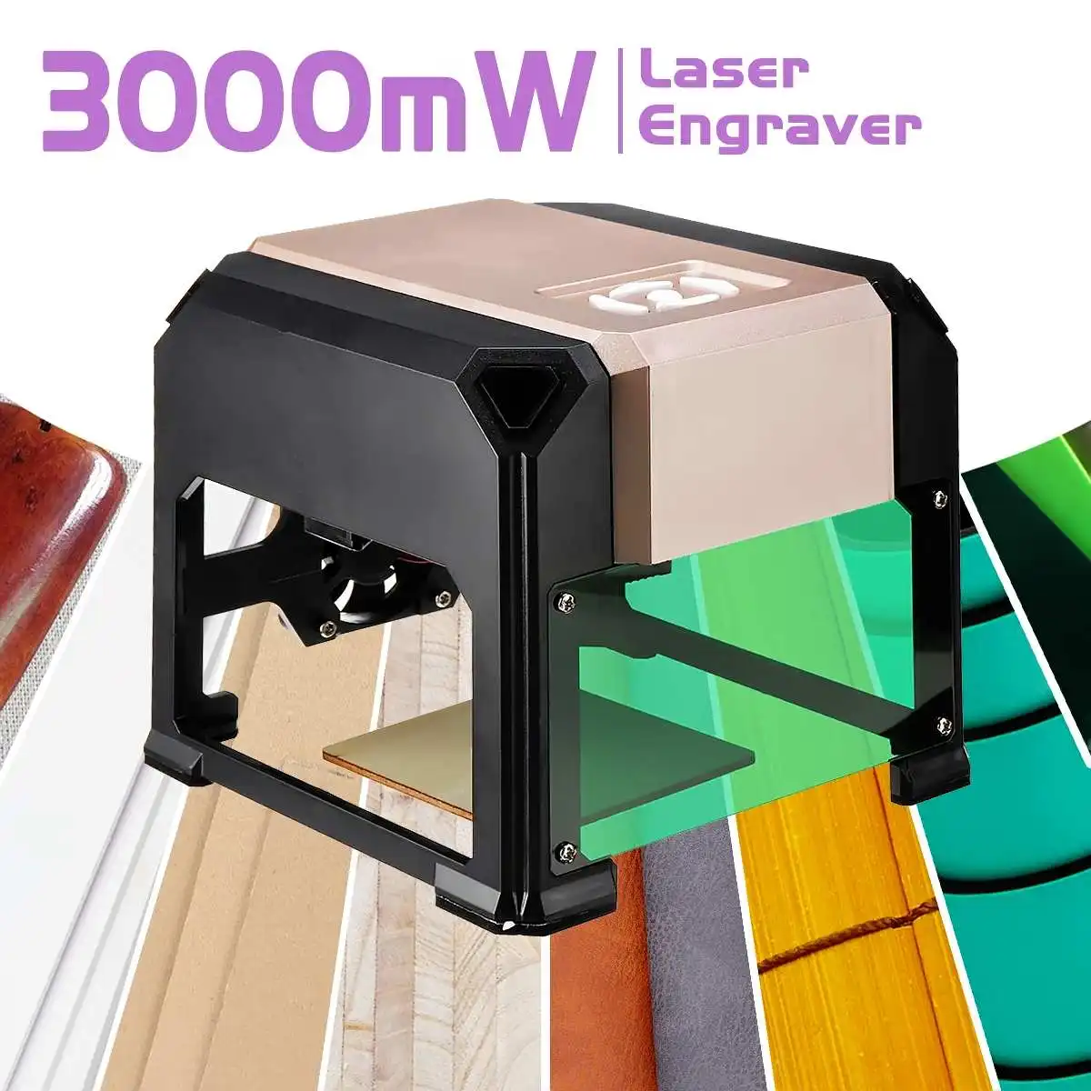 

3000MW Desktop Laser Engraving Machine Logo Marking FOR WIN/Mac OS System Wood Router CNC Laser Carving Machine Range 80x80mm