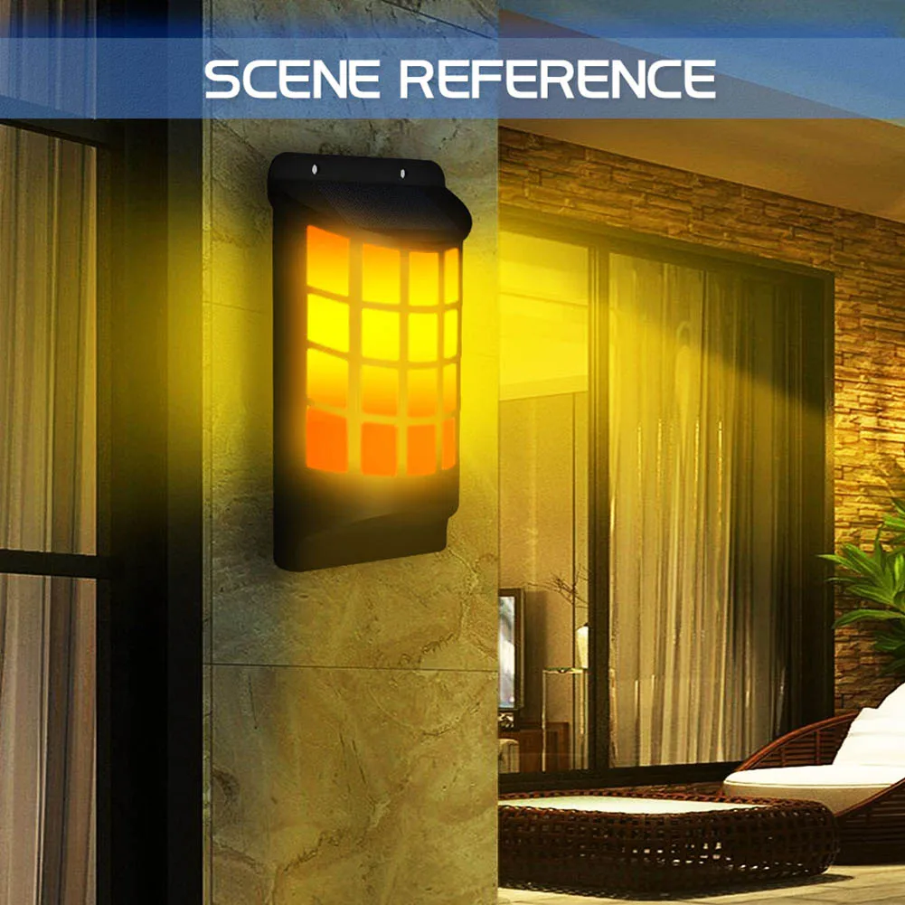 Modern Solar Garden Light Flickering Flame Dusk to Dawn Torch Lights