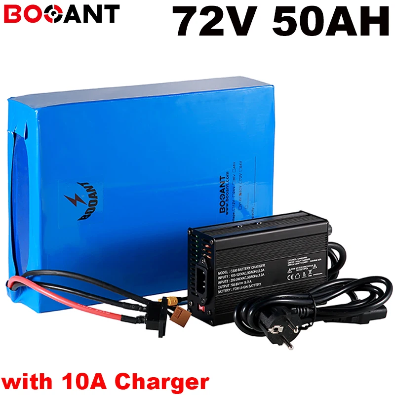 Best Price +10A Charger 72V 50AH 5000W electric bike battery for Samsung 35E Sanyo GA 3500 18650 Cell 20S 72V 3000w E-bike lithium battery