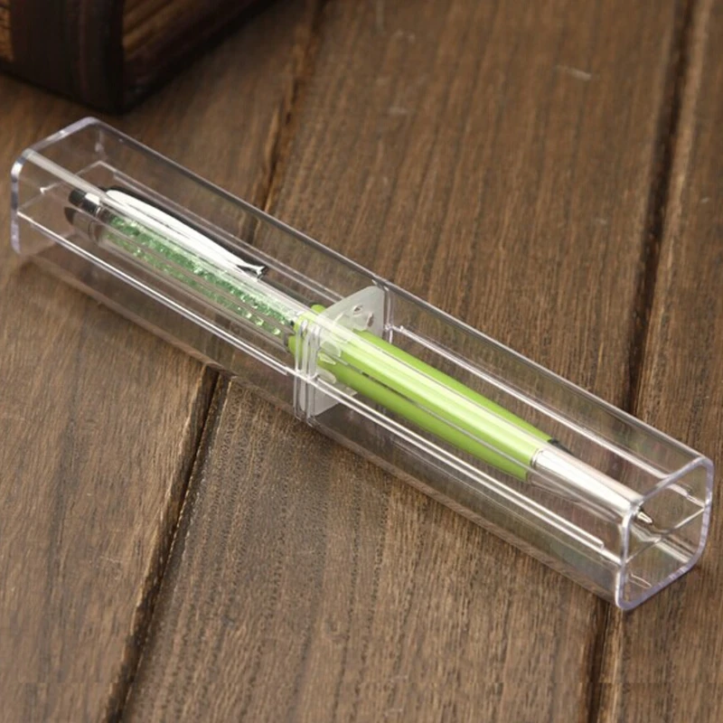 1 шт. коробка коробки для ручек пластиковый прозрачный чехол держатель ручки подарок для рекламных кристальных ручка в упаковке