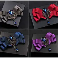 Роскошные британские бриллиантовые вечерние галстуки с бантиком, мужские галстуки жаккардовые драгоценные камни, костюмы галстуки-бабочки, галстуки ручной работы