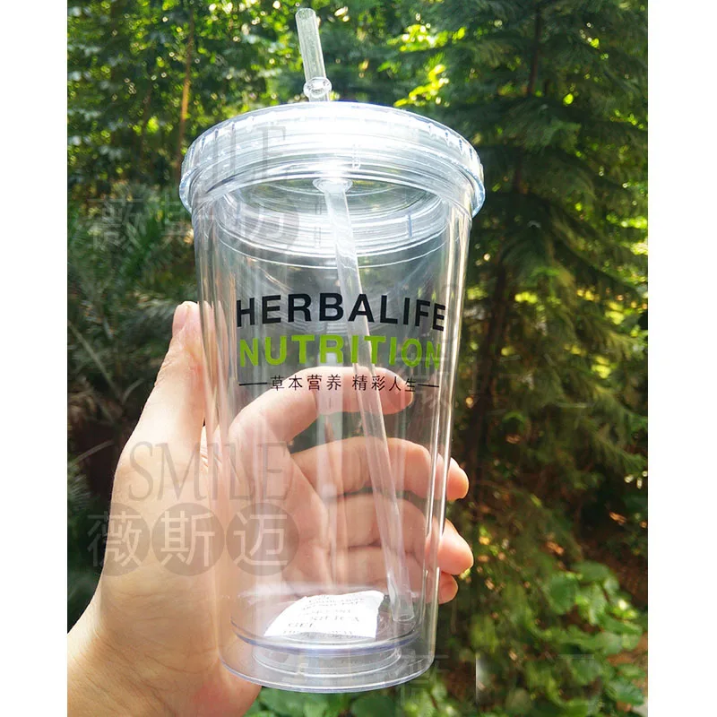 520 мл 3 конфетных цвета пищевого качества Platic Herbalife соломенный Тип BPA БЕСПЛАТНО