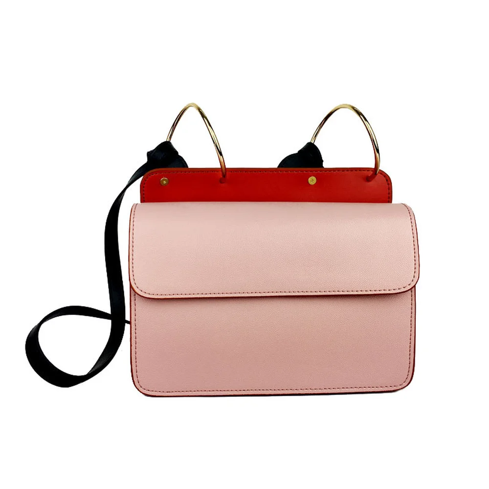 

Spring / Summer 2018 New Ins Style Bag Shoulder Messenger Solid Fashion Elegant Leisure Minimalism OL Metal Handle Organ Bag