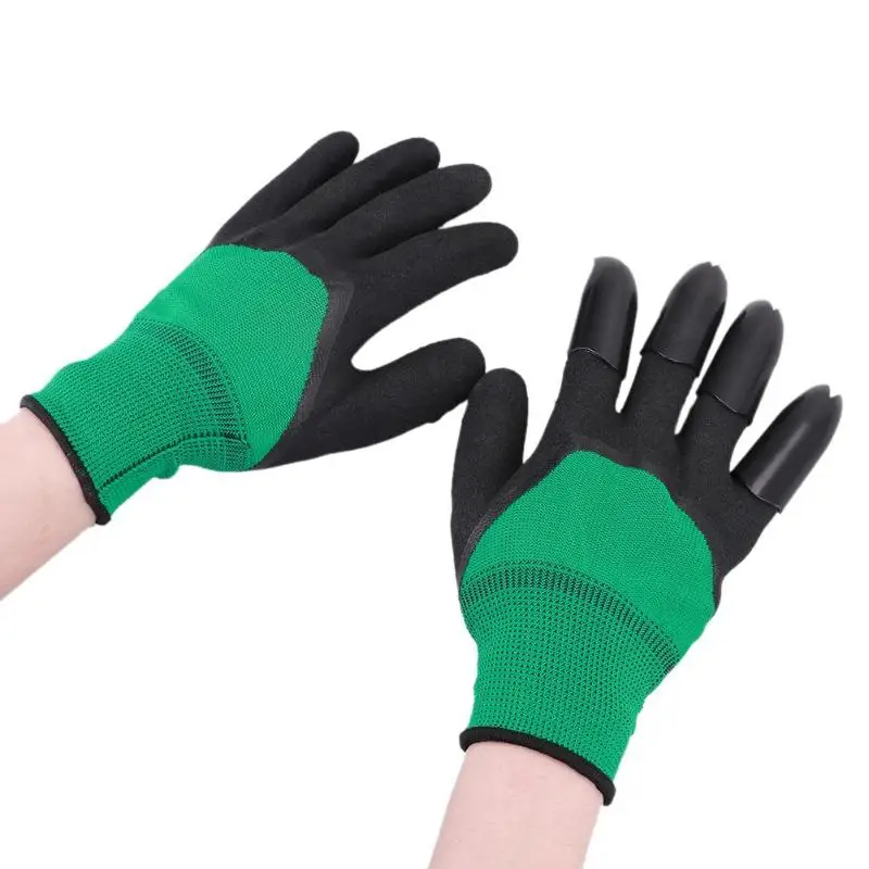 1 пара садовые перчатки сад Genie резиновые перчатки с 8 АБС пластик кончики пальцев острые когти для копание, рассада дропшиппинг