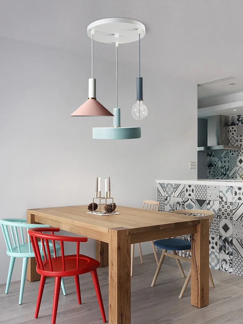 Nordic Simple Pendant Light E27 LED Modern Creative Hanging Lamp DIY Lighting Fixture for Bedroom Living Room Restaurant Bar (3)