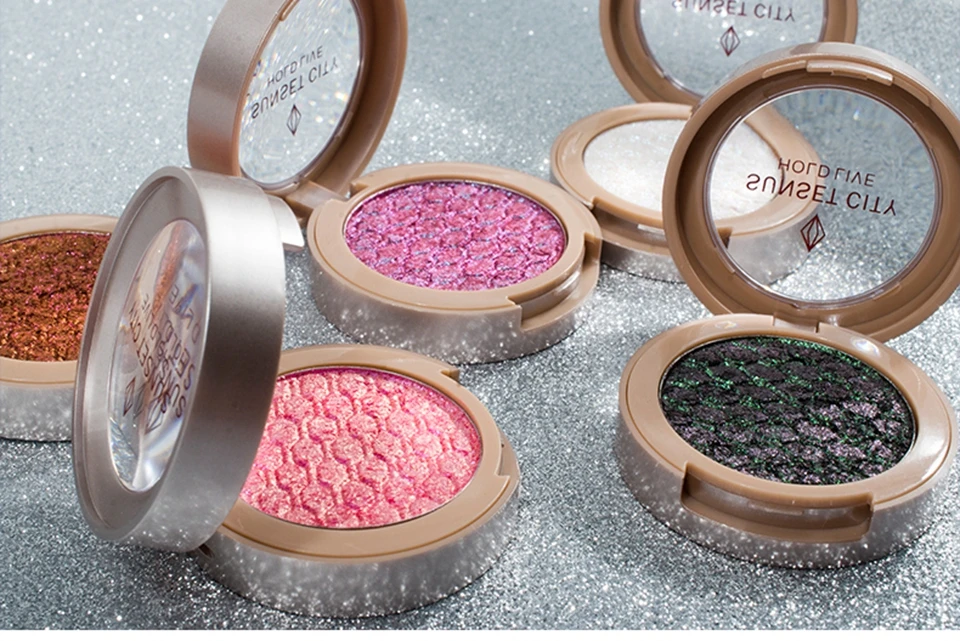 HOLD LIVE Single Eyeshadow 10 Colors Sunset City Pigment Shine Gold Green Glitter 3D Nude Eye Shadow Pallete Makeup Set Cosmetic (30)