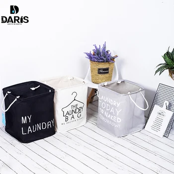 

SDARISB Bathroom Designer Family Laundry Basket Folding Cotton Foldable Large Oxford Cloth Grey Toy Laundry Basket