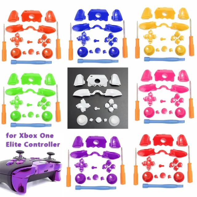Best Price 9 Colors Spare Parts Bumper Trigger Button D-pad LB RB LT RT for XBOX ONE Elite /3.5mm NEW XBOX ONE Controller Relacement Parts