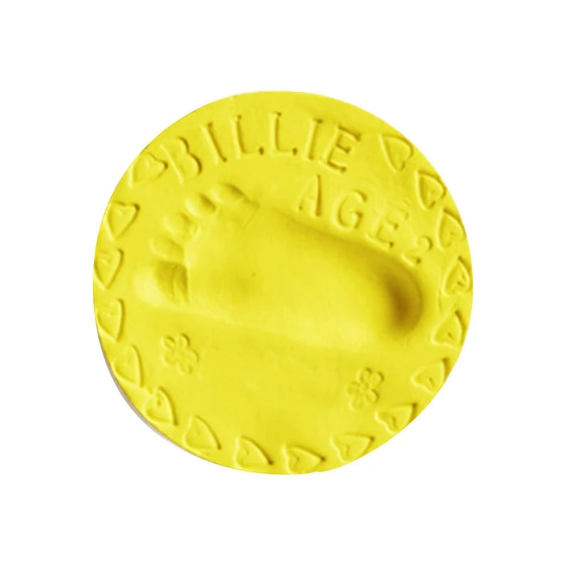 20/40g Пластилин детская воздушная сушка отпечаток след отпечаток комплект литья родитель-ребенок ручной подушечка с чернилами для отпечатков - Цвет: Yellow 40g