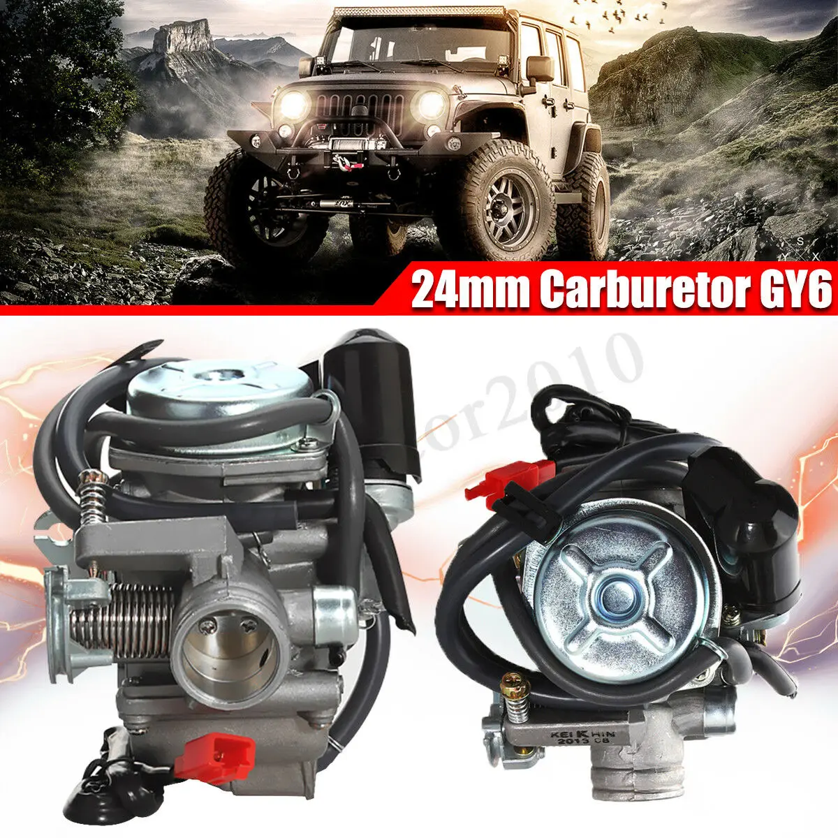 Скутер мопед ATV Go-Kart карбюратор 24 мм 110 125 150CC GY6 Carb Карбюратор для мопеда ATV Go Kart Roketa