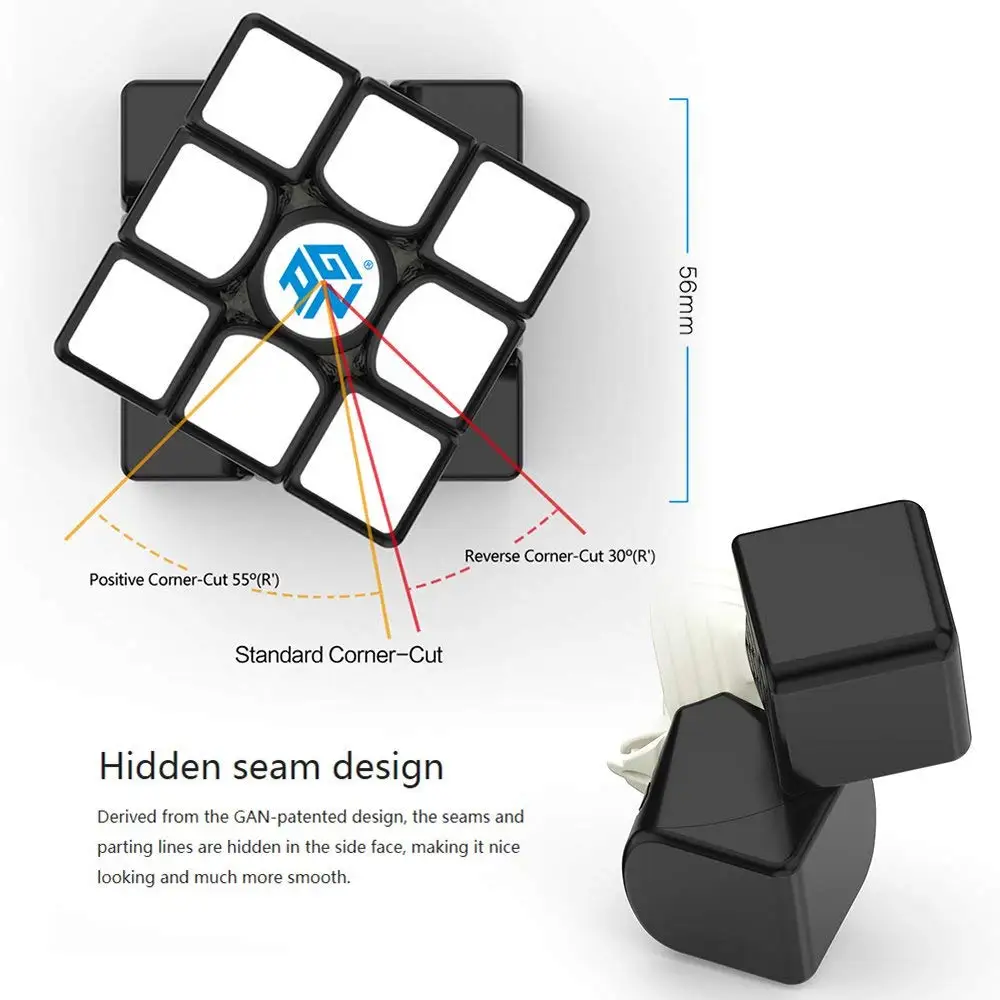 Brinquedos para a Competição D-fantix Cubo Magnético Gan356 3x3x3 Gans Velocidade 3x3 Quebra-cabeça Profissional Gan 356 ar sm 7 High Quality Brinquedos e hobbies