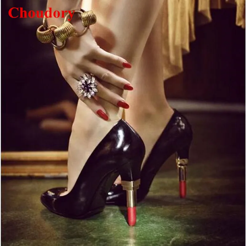 Lady Sexy Lipstick Heel Pumps Fashion Pointed Toe 6 Colors High Heels