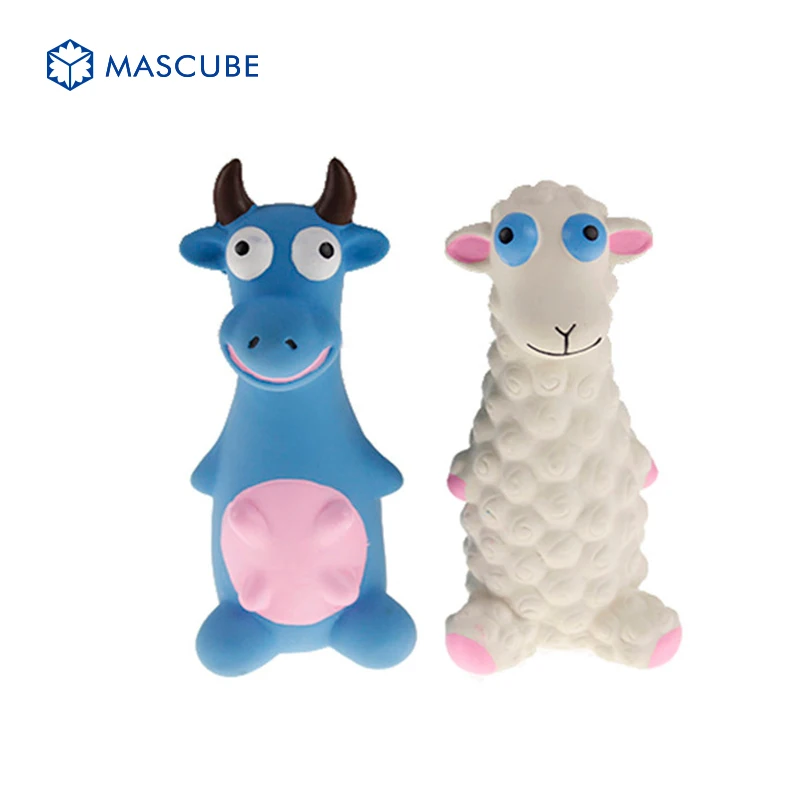 Mascube New Creative Mascotas Dogs Toy Puppy Chew Play Cute Sheep Cattle Shape Squeaky Toy for