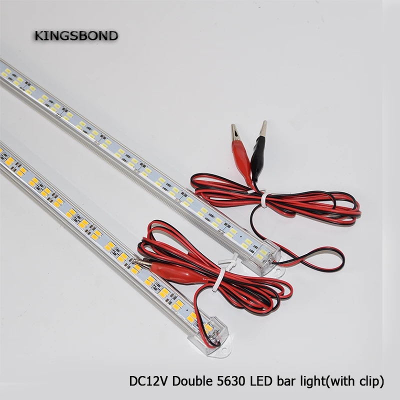 5 шт./лот 50 см DC12V двойной свет бар 5630 с крышкой ПК 72leds жесткая свет Жесткий Газа крокодил для портативный аккумулятор