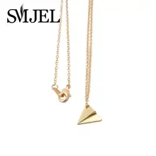 SMJEL – collier avion Origami Punk pour femmes, Simple, accessoires, bijoux, cadeaux d'anniversaire pour hommes, nouvelle mode, N011