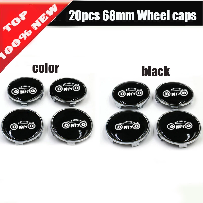 20pcs Car Wheel Center Cover Emblem Auto Wheel Hub Logo Cap Label 68MM