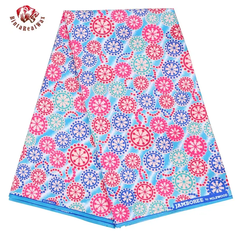 Анкара африканская полиэфирная восковая печатная ткань Binta настоящий воск высокого качества 6 ярдов африканская ткань для вечерние платья FP6182