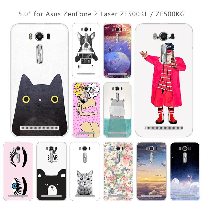 

Soft TPU For Coque Asus ZenFone 2 Laser ZE500KL Cartoon Case Silicon Back Cover For Funda Asus ZenFone 2 Laser ZE500KL Capa