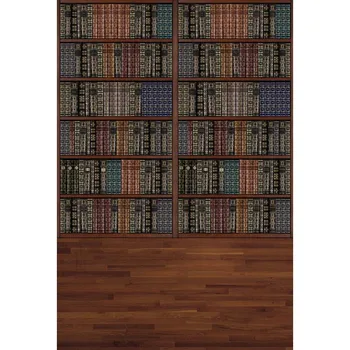 

Graduation season Thin Vinyl photography Vintage Book Shelf Backdrop - book case, book store - Printed Fabric Background F-2695