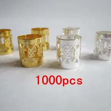 1000 шт./лот смешивания серебристо-золотистые металлические застёжки Регулируемый Волосы Заплетены страх dreadlock браслет из бусин клип Micro Кольца Аксессуары