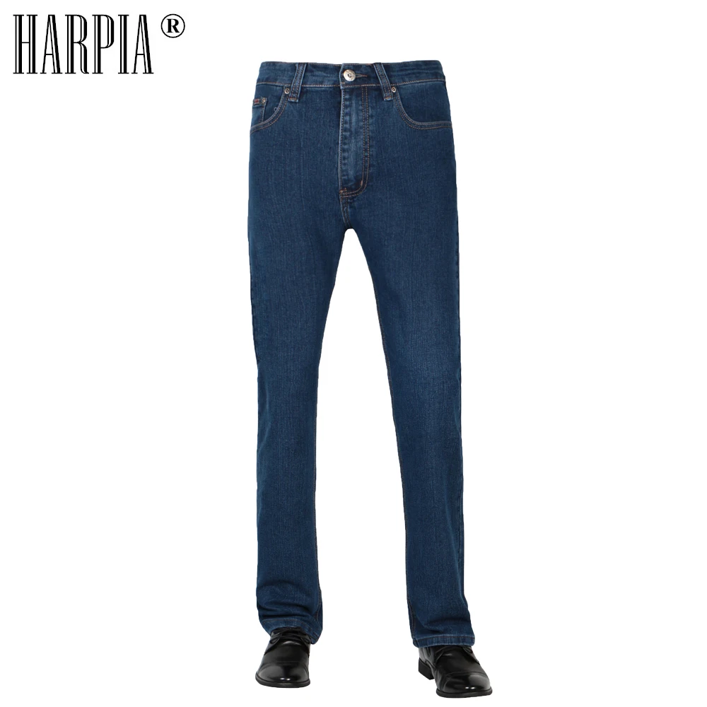 HARPIA Men Jeans Pants Mens Casual Denim Trousers Male Classic Plus Size 8xl Cowboy Long Pants Man Micro-elastic Straight Jeans