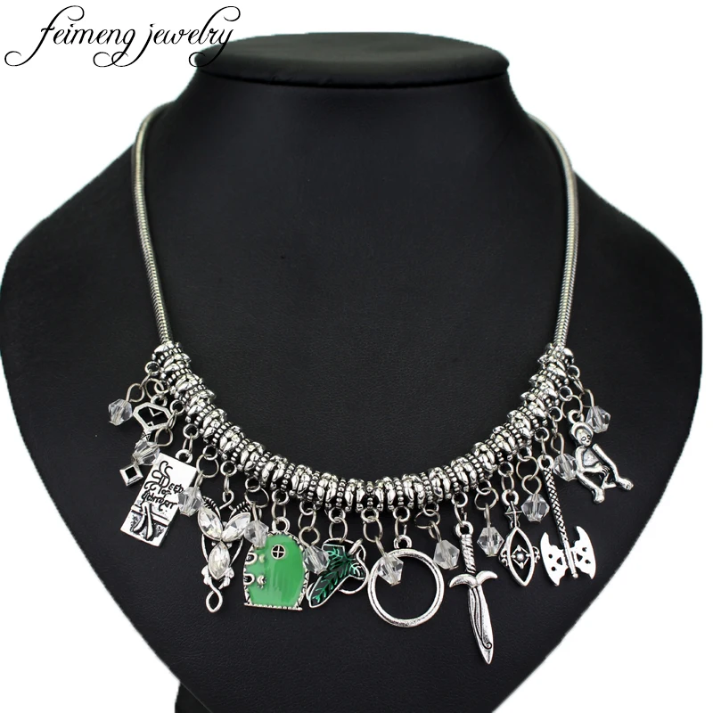 Ожерелье чокер feimeng колье из фильма Elven Leaf Arwen Evenstar подвеска в виде меча медальон с
