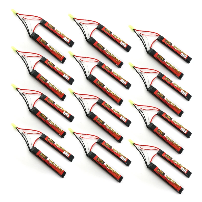 12 шт. ZOP Lipo батарея 2 S 7 4 V 2000 mah 25C AKKU мини аккумулятор пневматического пистолета RC