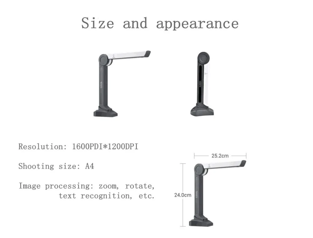 Document camera сканер высокоскоростной A4 Gao Paiyi портативный сканер домашний файл сканер для S200L HD сканер документов S-200L