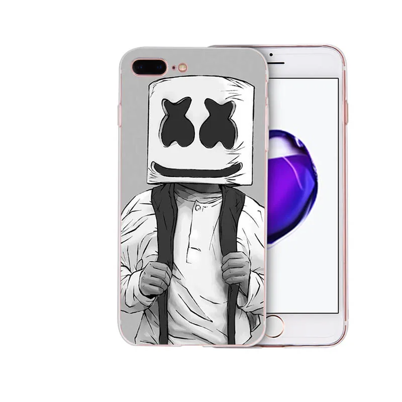 Мягкий силиконовый DJ Marshmello чехол для телефона marshmallow для iPhone 6 7 8 6s plus shell X XR XS MAX cover 5 5S se для TPU Apple Coque - Цвет: case 16