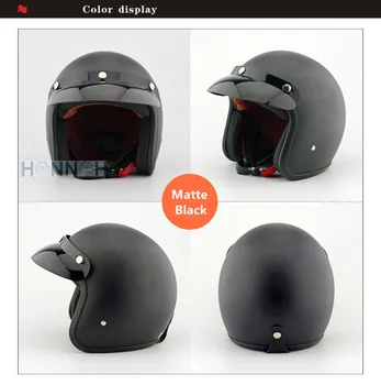 

Motorcycle matte cafe racer helmet support New Retro Fashion Motos helmet Unisex Men And Women Motocross Moto Helmet Capacete