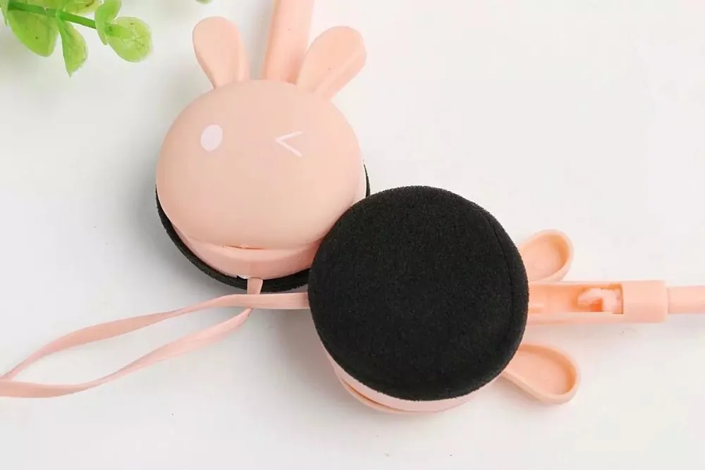Wire Headphones Cute Cartoon Rabbit Candy Colour 3.5mm Stereo Headphone with Mic for Samsung Xiaomi mp3 Kids Student Birthday Gifts (17)