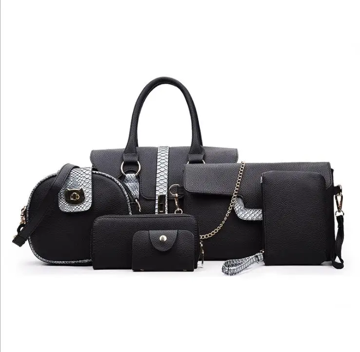

Brand women's handbags European and American fashion designer new mother bag six-piece set of shoulder bag diagonal cross-packag