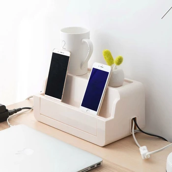 

Socket Wire Storage Box Power Cord Finishing Box Desktop Plug Wire Controller Fixed Cable Box