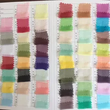 Сколько pure Шелковые ткани crinkle жоржет 5 момме 135 см 5" цвет диаграммы 10 метров в мешок для шарф или платье многоцветный