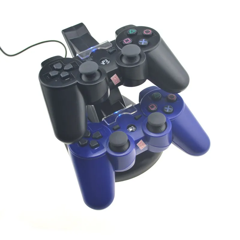 LED Light Dual Charge USB Charging Dock Stand Charger For PlayStation 3
