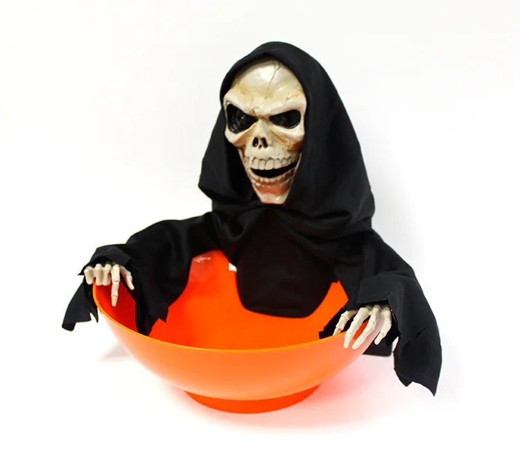 

1Piece Hot Selling Grim Reaper Animated Snapping Sam Candy Bowl Hallowmas Decoration