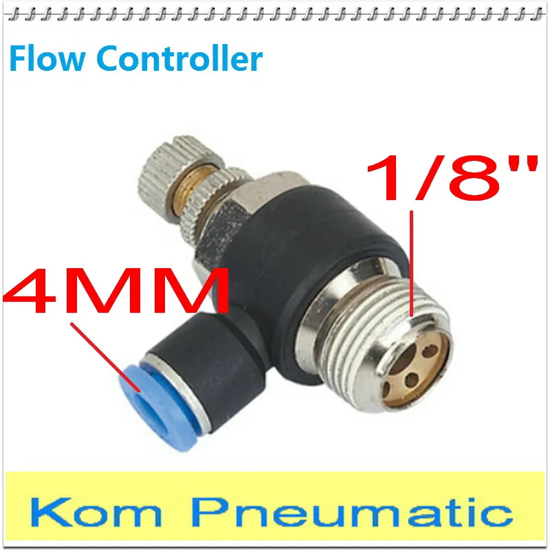 

5x Adjustable Air Speed Flow Controller Pneumatic Throttle Valve Connector 4mm To 1/8" SL4-01 4mm-1/8" Male Fitting Adjsuter