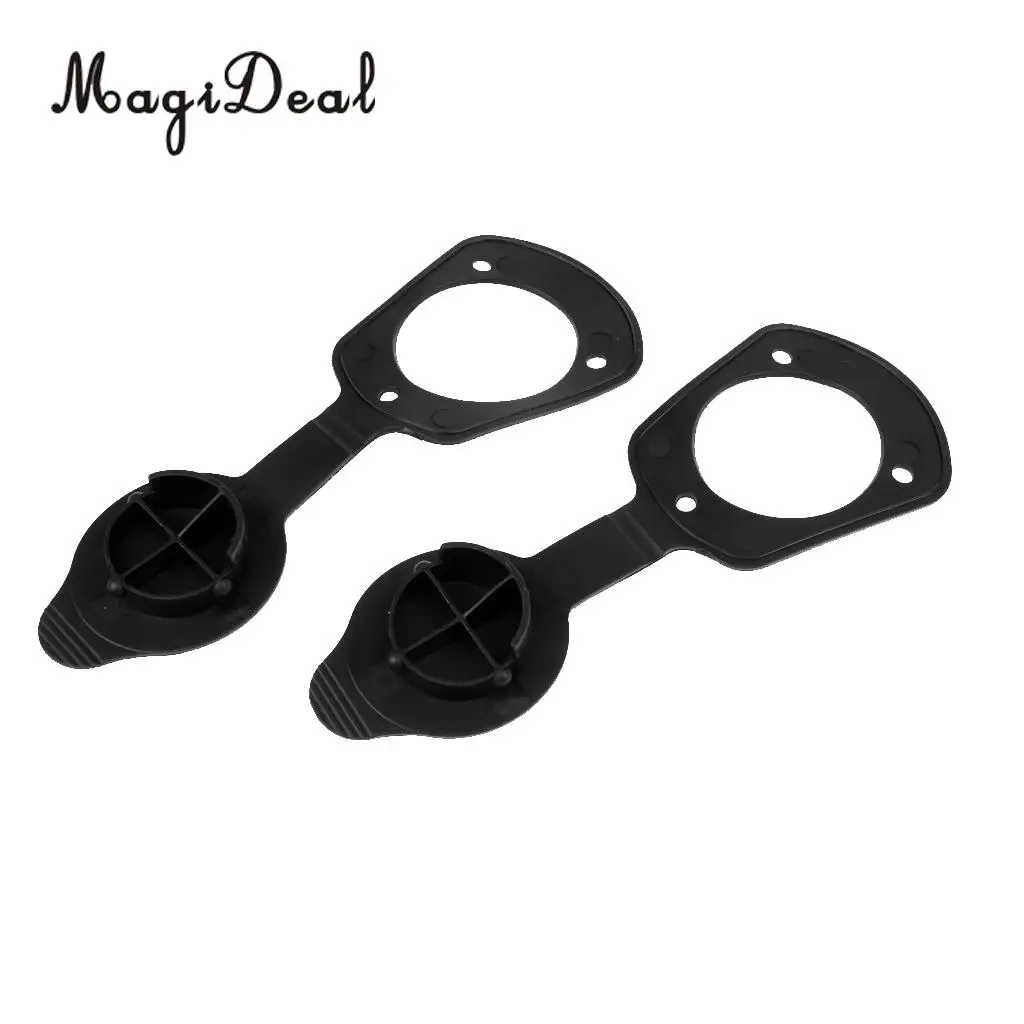 MagiDeal Hot Sale 2Pcs Large Black Color ABS Cap Gaskets for Flush Mount Fishing Rod Holders Canoe Rowing Boat Kayak Accessory
