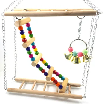 

Parrot Hamster Tortoise Rabbit Squirrel Bird Toy Stair Swing Bridge Compact Lightweight Safe Portable Soft Pet Suspension Bridge