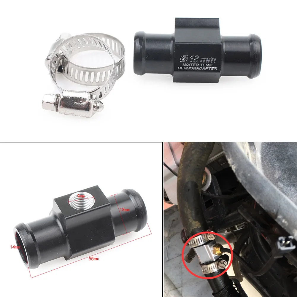 

Motorbike 18mm Water Temperature Joint Pipe Gauge Meter Radiator Sensor Hose Adapter