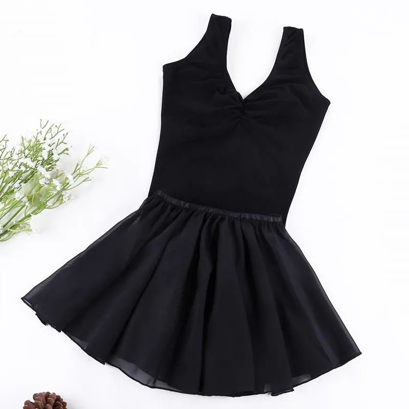 

2018 spandex cotton Girls Ballet Dress Dance Costume gymnastics leotard for girls sleeveless Kids Dresses Dancewear tutu skirt