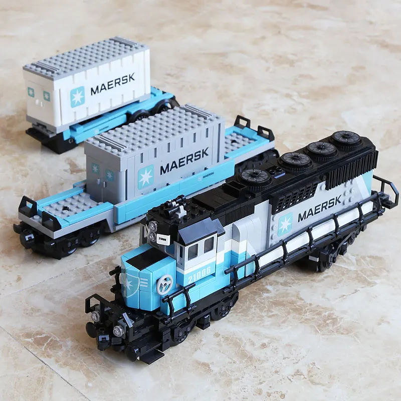 21006 Technic Ultimate Series The Maersk Train Set Building Blocks Bricks Educational compatible with legoing 10219 DIY Toys - AliExpress Mobile