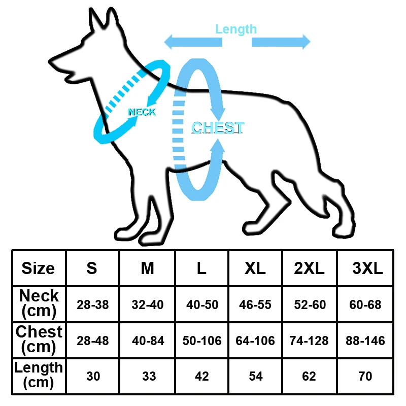 jacket size chart