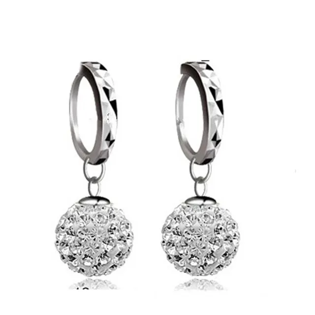 Crystals From Swarovski Ball Earrings Dangle Prevent Allergy Crystals From Swarovski Ball Earrings Dangle Prevent Allergy Shambhala Spherical Drop Earring For Women Jewelry Brincos