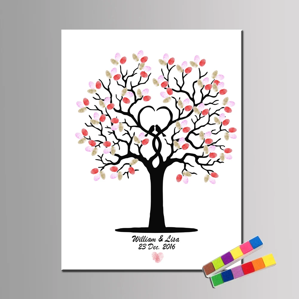 Custom Names and date font b Wedding b font font b Guestbook b font For font