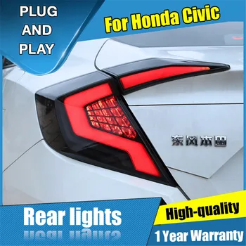 

4PCS Car Styling for Honda Civic LED Medium Net light 2016-2019 for Civic LED Tail Lamp+Turn Signal+Brake+Reverse LED light